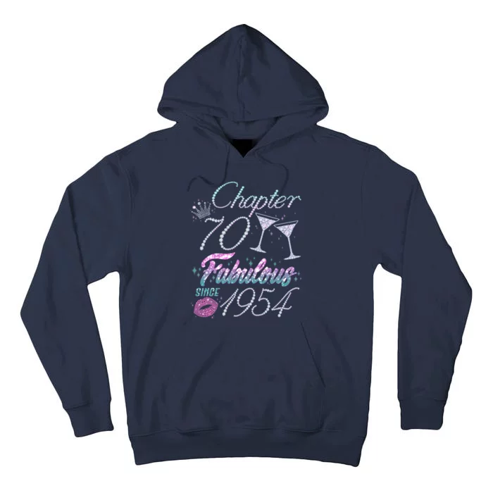 Cute Chapter 70th Birthday Fabulous Since 1954 Tall Hoodie