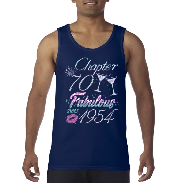 Cute Chapter 70th Birthday Fabulous Since 1954 Tank Top