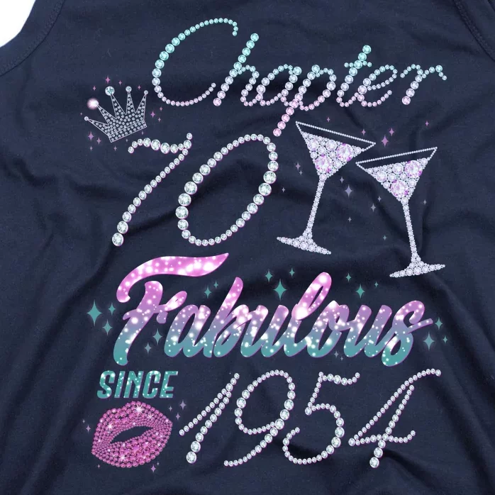 Cute Chapter 70th Birthday Fabulous Since 1954 Tank Top