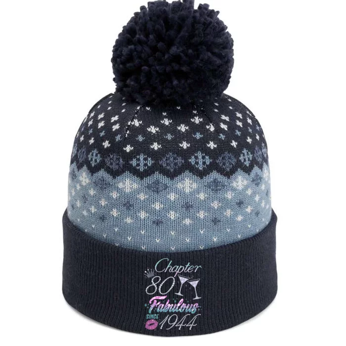 Cute Chapter 80th Birthday Fabulous Since 1944 The Baniff Cuffed Pom Beanie