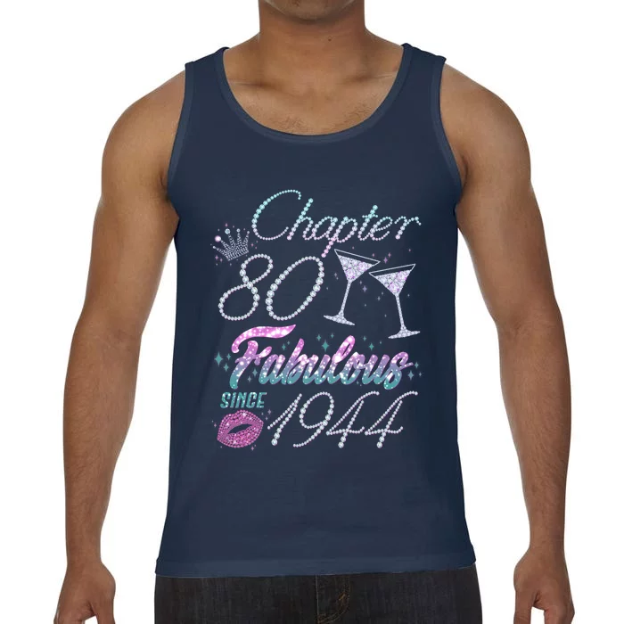 Cute Chapter 80th Birthday Fabulous Since 1944 Comfort Colors® Tank Top