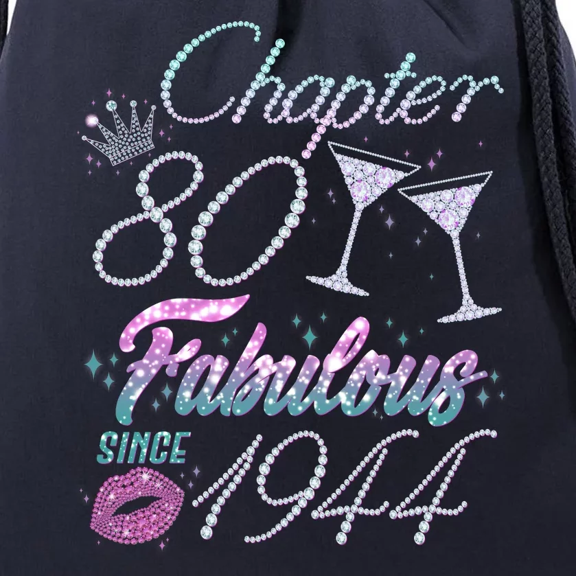 Cute Chapter 80th Birthday Fabulous Since 1944 Drawstring Bag