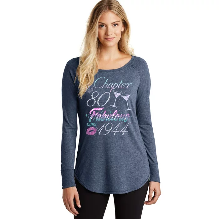 Cute Chapter 80th Birthday Fabulous Since 1944 Women's Perfect Tri Tunic Long Sleeve Shirt