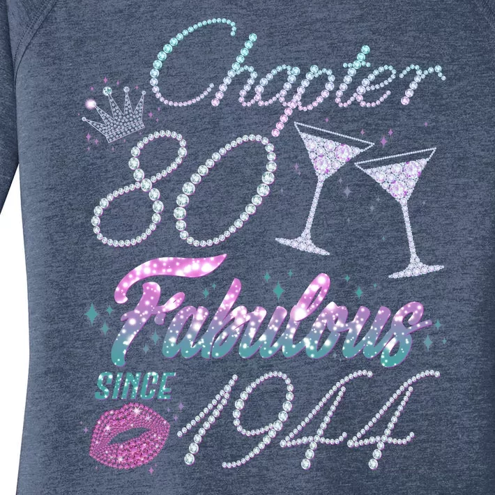 Cute Chapter 80th Birthday Fabulous Since 1944 Women's Perfect Tri Tunic Long Sleeve Shirt