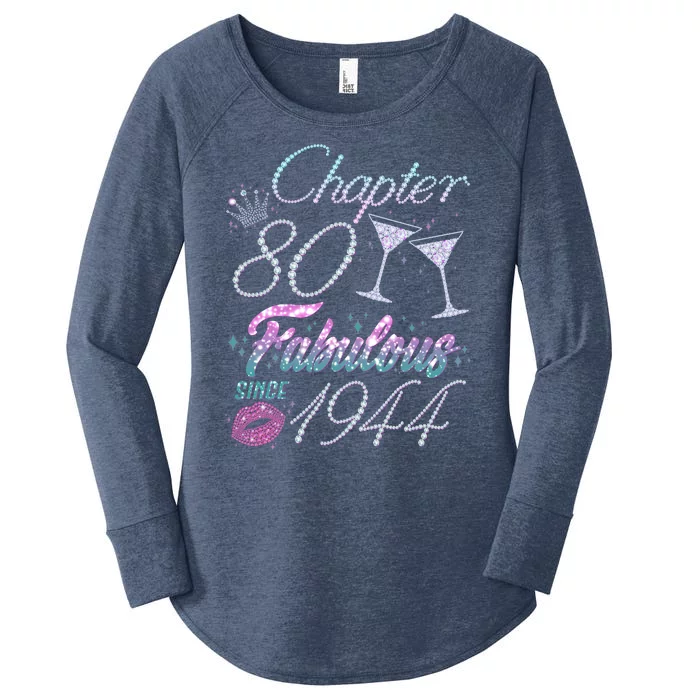 Cute Chapter 80th Birthday Fabulous Since 1944 Women's Perfect Tri Tunic Long Sleeve Shirt