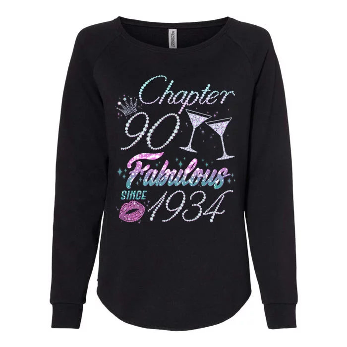 Cute Chapter 90th Birthday Fabulous Since 1934 Womens California Wash Sweatshirt