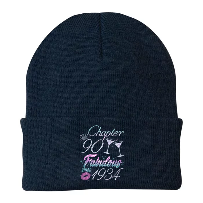 Cute Chapter 90th Birthday Fabulous Since 1934 Knit Cap Winter Beanie