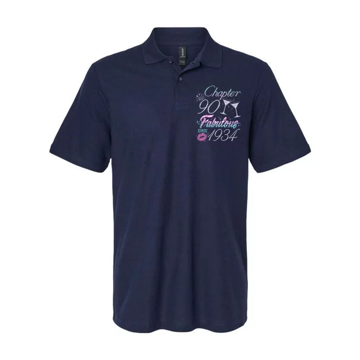 Cute Chapter 90th Birthday Fabulous Since 1934 Softstyle Adult Sport Polo