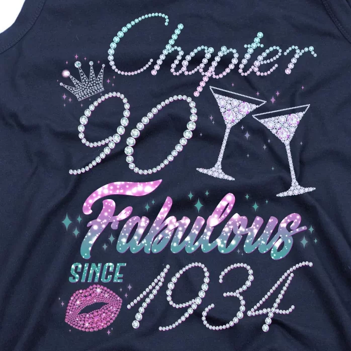 Cute Chapter 90th Birthday Fabulous Since 1934 Tank Top