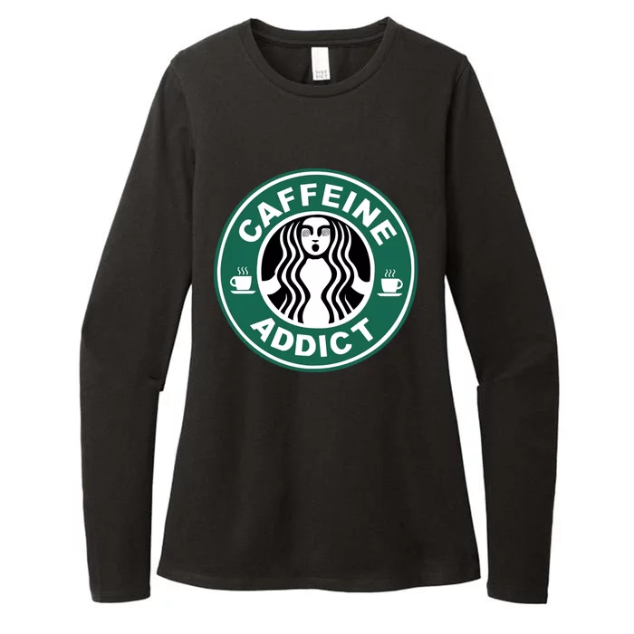 Coffee Caffeine Addict Funny Parody Meme Womens CVC Long Sleeve Shirt