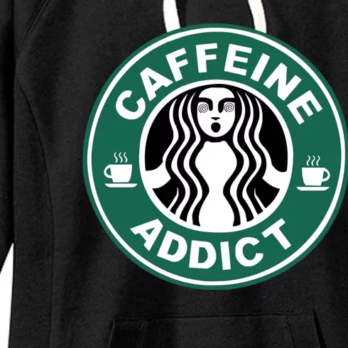 Coffee Caffeine Addict Funny Parody Meme Women's Fleece Hoodie