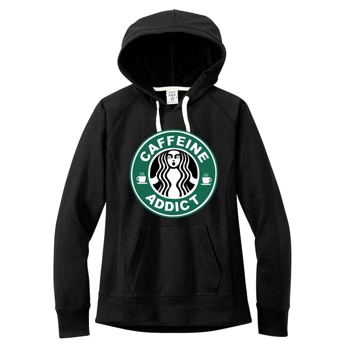 Coffee Caffeine Addict Funny Parody Meme Women's Fleece Hoodie