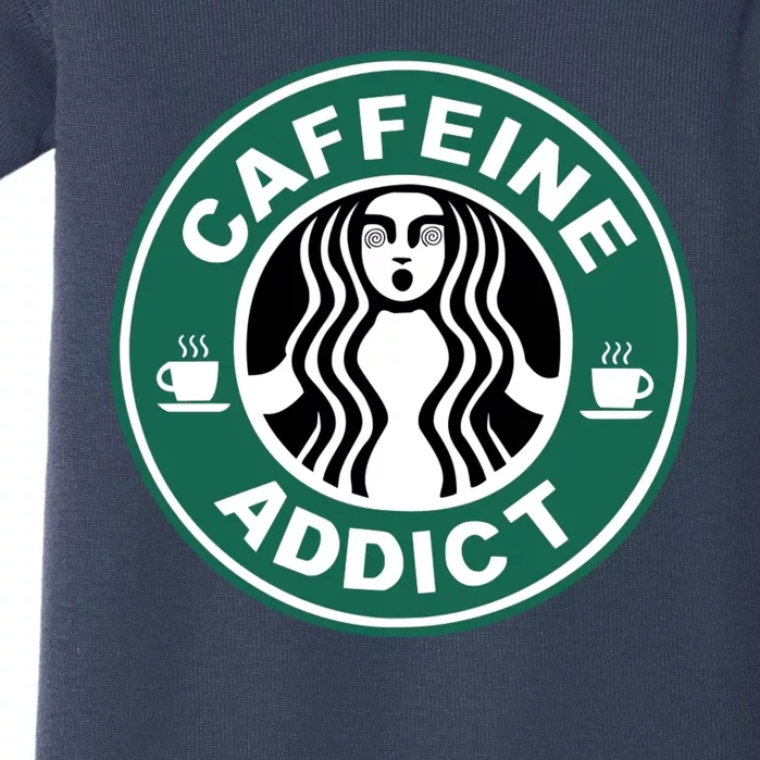 Coffee Caffeine Addict Funny Parody Meme Baby Bodysuit