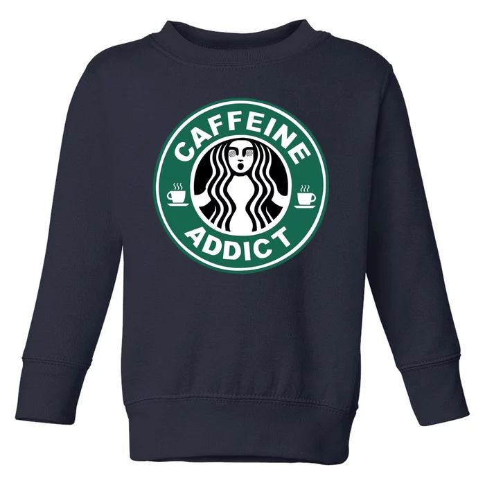 Coffee Caffeine Addict Funny Parody Meme Toddler Sweatshirt