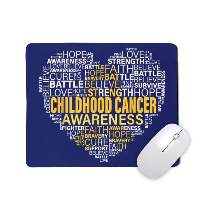 Childhood Cancer Awareness Hope Support Strong Warrior Mousepad