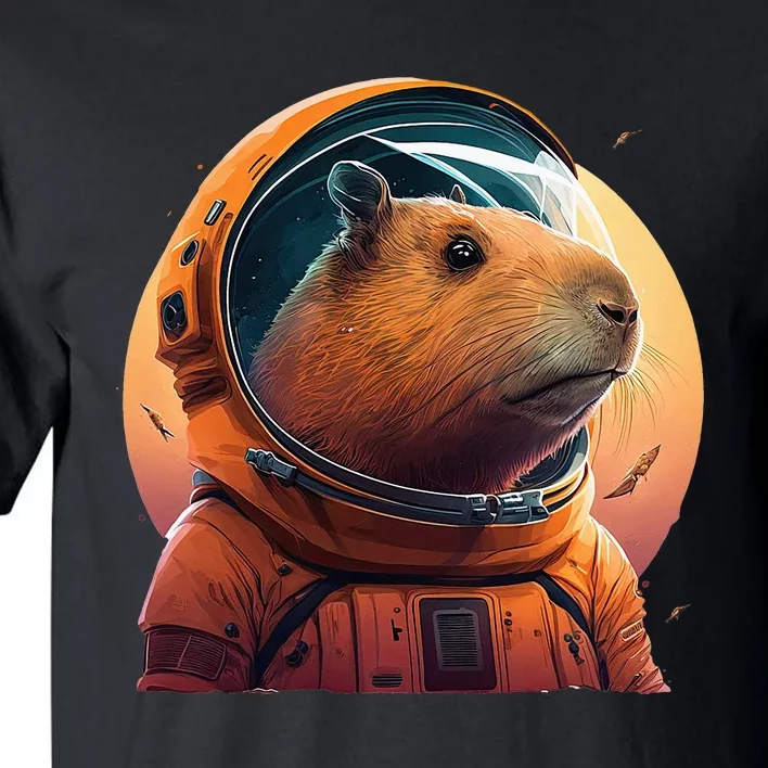 Capybara Cute and Capybara Astronaut in the space Tall T-Shirt