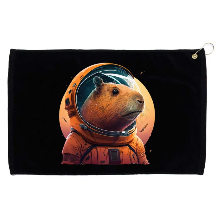 Capybara Cute and Capybara Astronaut in the space Grommeted Golf Towel