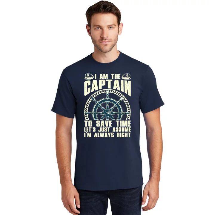 Cool Captain Art For Wo Boat First Mate Ship Boating Tall T-Shirt