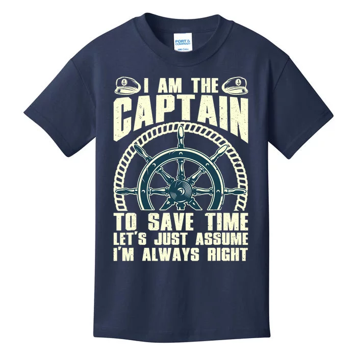 Cool Captain Art For Wo Boat First Mate Ship Boating Kids T-Shirt