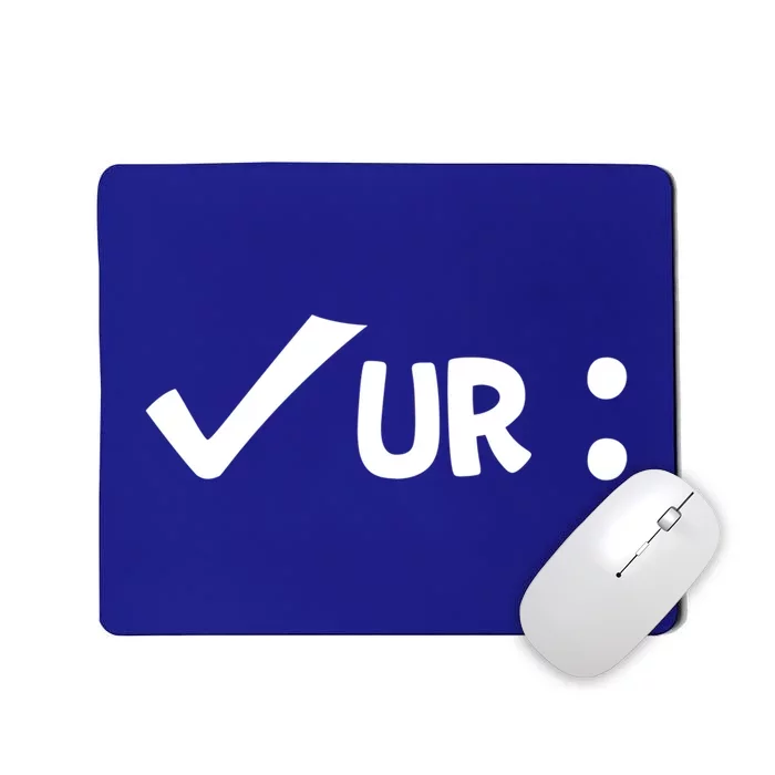 Colon Cancer Awareness Blue Check Your Colon Gift Mousepad