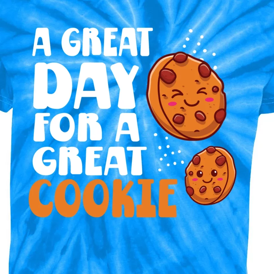 Chocolate Chip A Great Day For A Great Cookie Gift Kids Tie-Dye T-Shirt