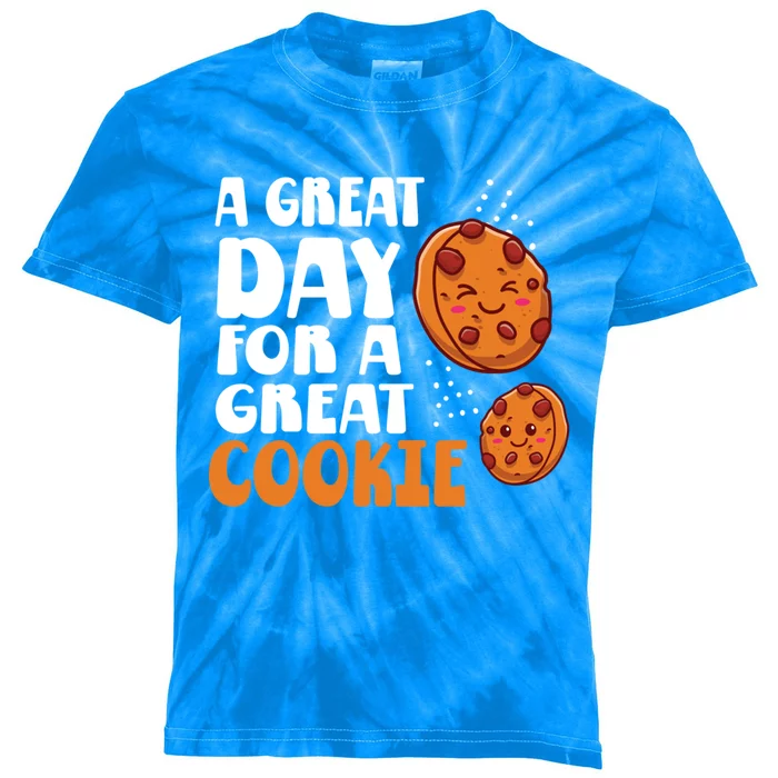 Chocolate Chip A Great Day For A Great Cookie Gift Kids Tie-Dye T-Shirt