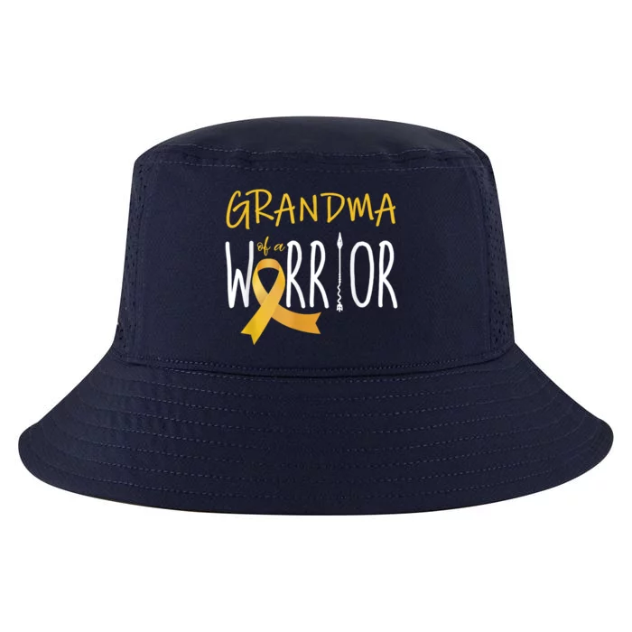 Childhood Cancer Awareness Grandma Of A Warrior Cool Comfort Performance Bucket Hat