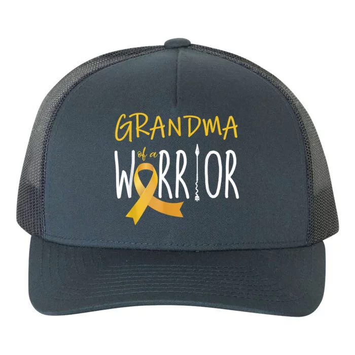 Childhood Cancer Awareness Grandma Of A Warrior Yupoong Adult 5-Panel Trucker Hat