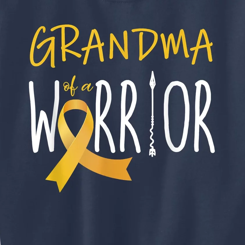 Childhood Cancer Awareness Grandma Of A Warrior Kids Sweatshirt