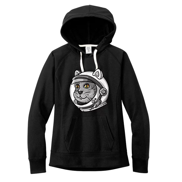 Catronaut Cat Astronaut Cat Space Graphic Gift Women's Fleece Hoodie