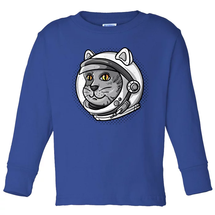 Catronaut Cat Astronaut Cat Space Graphic Gift Toddler Long Sleeve Shirt