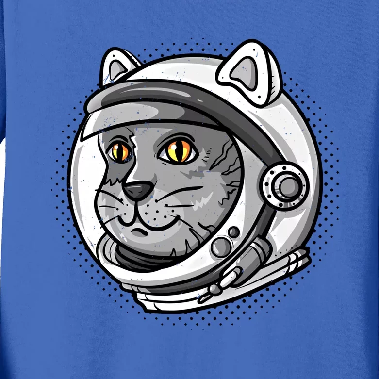 Catronaut Cat Astronaut Cat Space Graphic Gift Kids Long Sleeve Shirt