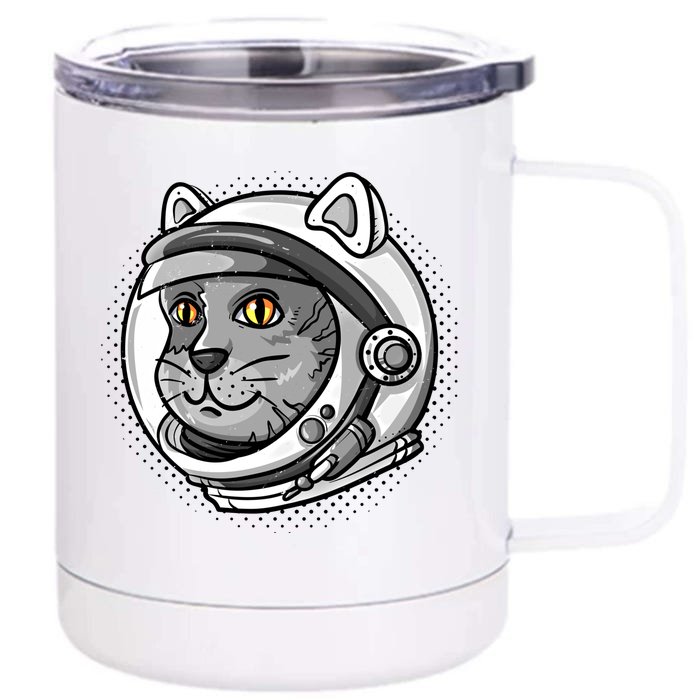 Catronaut Cat Astronaut Cat Space Graphic Gift Front & Back 12oz Stainless Steel Tumbler Cup