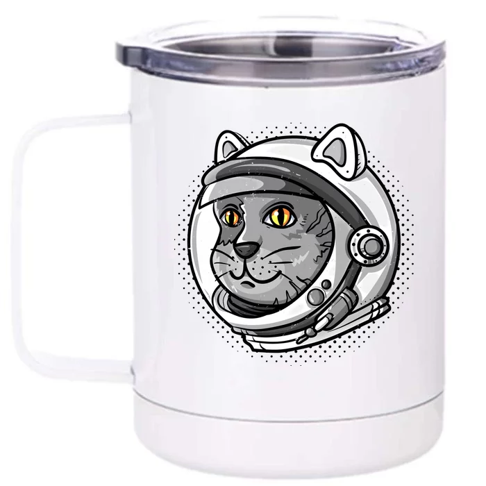 Catronaut Cat Astronaut Cat Space Graphic Gift Front & Back 12oz Stainless Steel Tumbler Cup