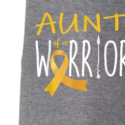 Childhood Cancer Awareness Aunt Of A Warrior Doggie 3-End Fleece Hoodie