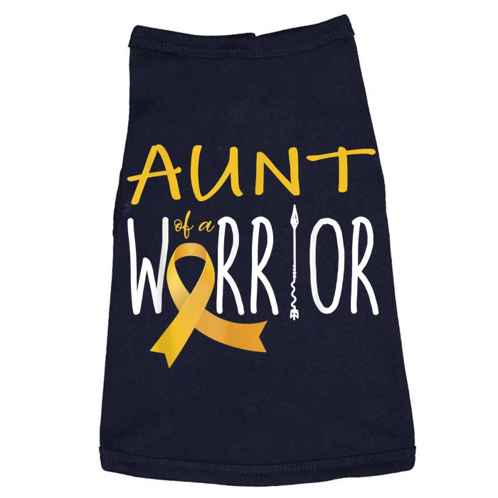 Childhood Cancer Awareness Aunt Of A Warrior Doggie Tank