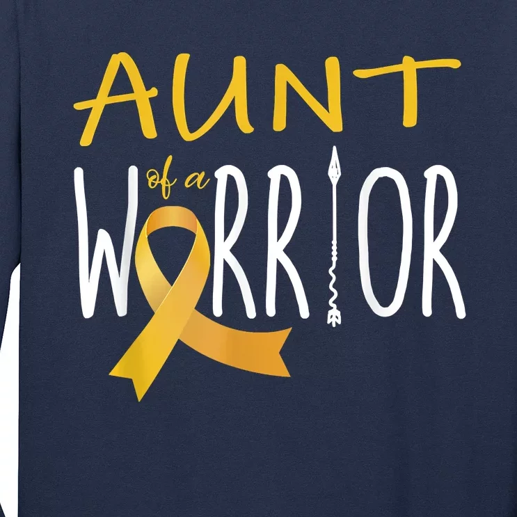 Childhood Cancer Awareness Aunt Of A Warrior Long Sleeve Shirt