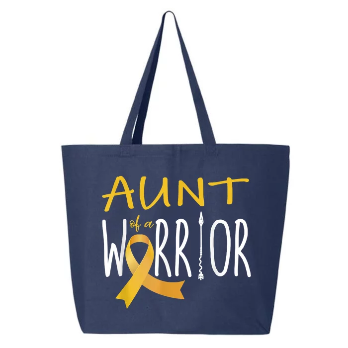 Childhood Cancer Awareness Aunt Of A Warrior 25L Jumbo Tote