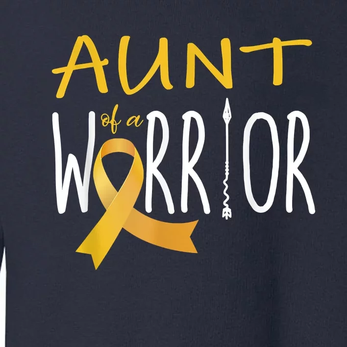 Childhood Cancer Awareness Aunt Of A Warrior Toddler Sweatshirt