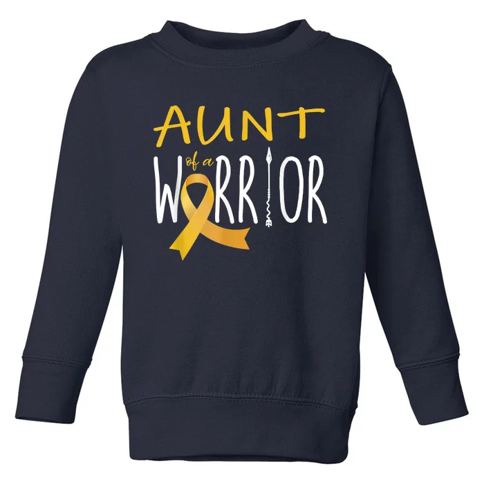 Childhood Cancer Awareness Aunt Of A Warrior Toddler Sweatshirt