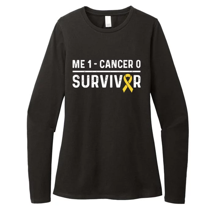 Childhood Cancer Awareness Ribbon Survivor Remission Cool Gift Womens CVC Long Sleeve Shirt