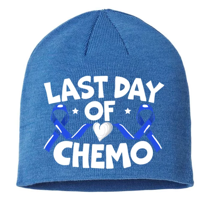 Colon Cancer Awareness Chemotherapy World Cancer Day Funny Gift 8 1/2in Sustainable Knit Beanie