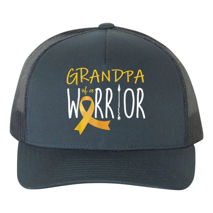 Childhood Cancer Awareness Grandpa Of A Warrior Yupoong Adult 5-Panel Trucker Hat