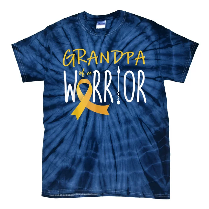 Childhood Cancer Awareness Grandpa Of A Warrior Tie-Dye T-Shirt