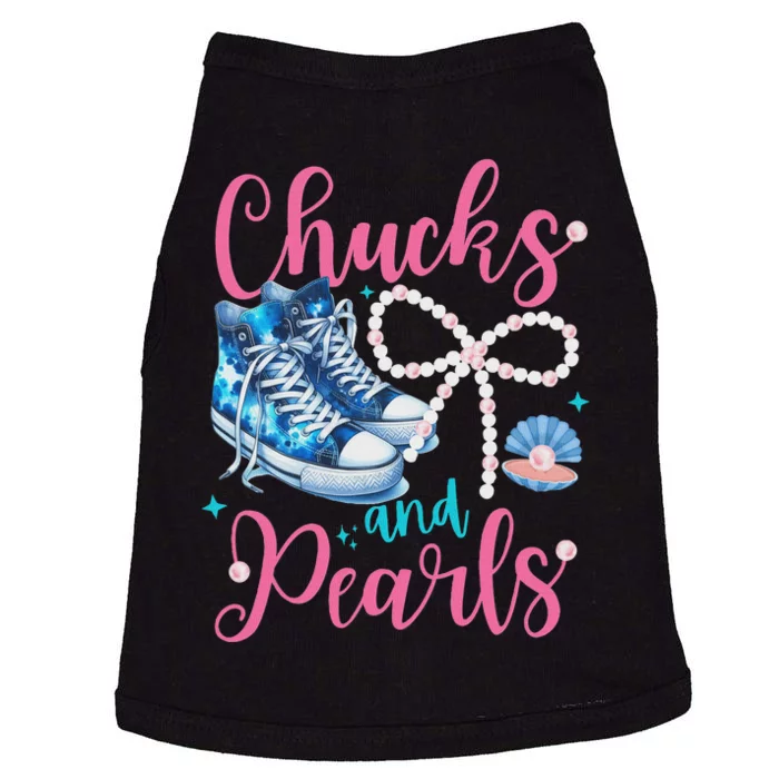 Cute Chucks And Pearls Black History Proud Women Mother Girl Doggie Tank