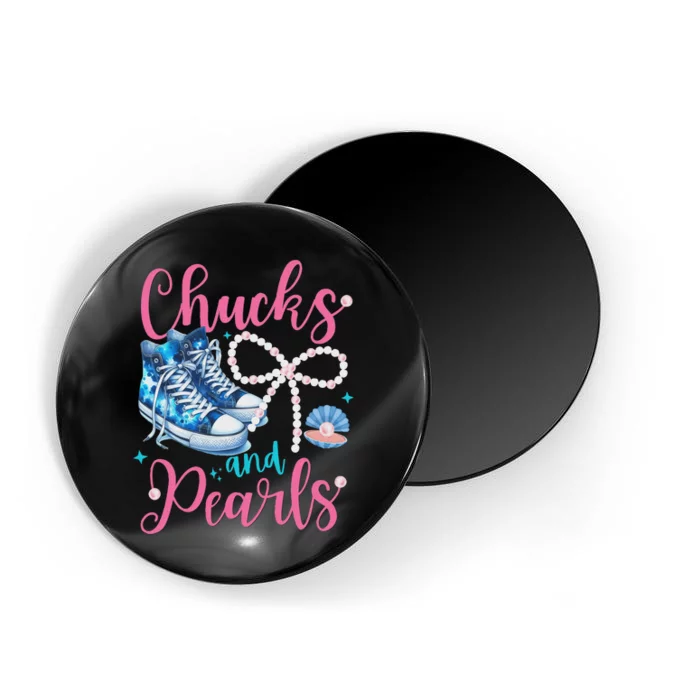 Cute Chucks And Pearls Black History Proud Women Mother Girl Magnet