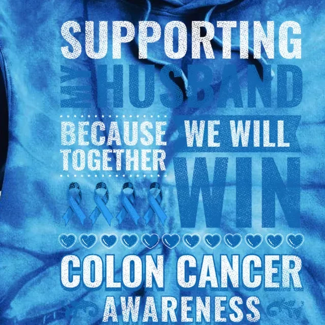 Colon Cancer Awareness Colonoscopy Support Husband Gift Funny Gift Tie Dye Hoodie