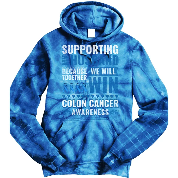 Colon Cancer Awareness Colonoscopy Support Husband Gift Funny Gift Tie Dye Hoodie