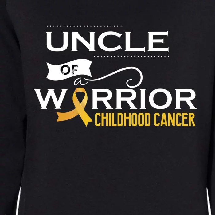 Childhood Cancer Awareness Uncle Of A Warrior Womens California Wash Sweatshirt