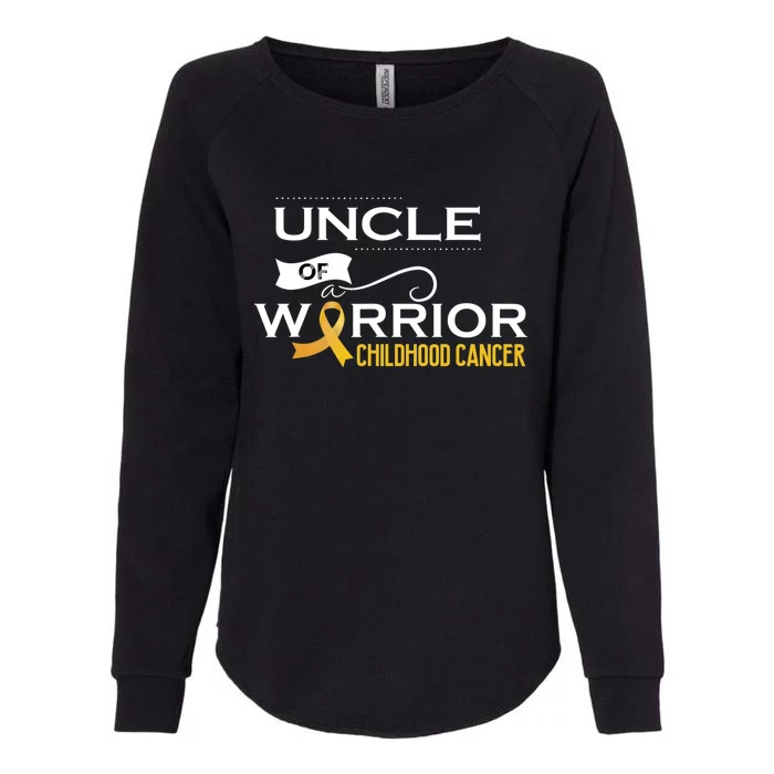 Childhood Cancer Awareness Uncle Of A Warrior Womens California Wash Sweatshirt